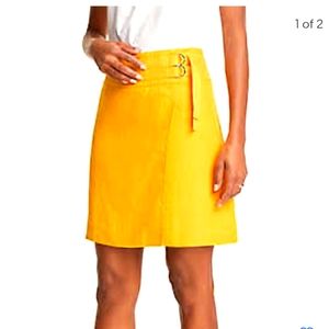 Ann Taylor Belted Twill Skirt